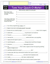 FREE Differentiated Worksheet for Bill Nye Saves the World * - Tune Your Quack-O-Meter - Episode FREE Differentiated Worksheet / Video Guide
