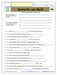 FREE Differentiated Worksheet for EYEWITNESS * - Butterfly Moth - Episode FREE Differentiated Worksheet / Video Guide