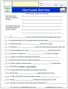 FREE Differentiated Worksheet for NOVA *-  Hurricane Katrina - Episode FREE Differentiated Worksheet / Video Guide