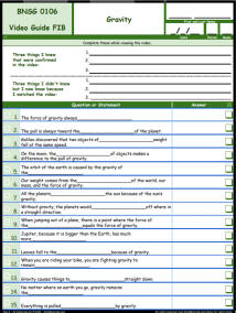 FREE Differentiated Worksheet for the Bill Nye - The Science Guy * - Gravity Episode Free Worksheet / Video Guide
