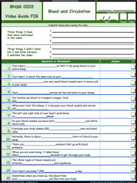 FREE Differentiated Worksheet for the Bill Nye - The Science Guy * - Blood and Circulation Episode Free Worksheet / Video Guide