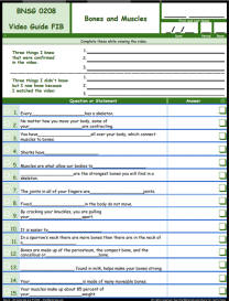 FREE Differentiated Worksheet for the Bill Nye - The Science Guy * - Bone and Muscle Episode Free Worksheet / Video Guide