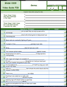FREE Differentiated Worksheet for the Bill Nye - The Science Guy * - Germs Episode Free Worksheet / Video Guide