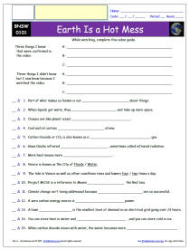 FREE Bill Nye Saves the World - Worksheet and video guide - FREE