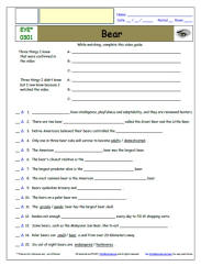 FREE Differentiated Worksheet for EYEWITNESS * - Bear - Episode FREE Differentiated Worksheet / Video Guide