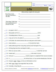 FREE Differentiated Worksheet for EYEWITNESS * - Life - Episode FREE Differentiated Worksheet / Video Guide