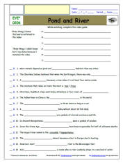 FREE Differentiated Worksheet for EYEWITNESS * - Pond River - Episode FREE Differentiated Worksheet / Video Guide