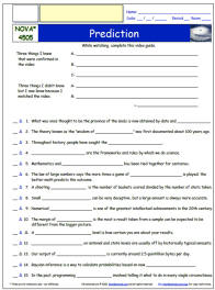 FREE Worksheet for the NOVA S45E08 *- Prediction Episode FREE Differentiated Worksheet / Video Guide