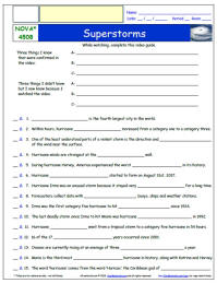 FREE Worksheet for the NOVA S45E08 *- Rise of the Superstorms Episode FREE Differentiated Worksheet / Video Guide 